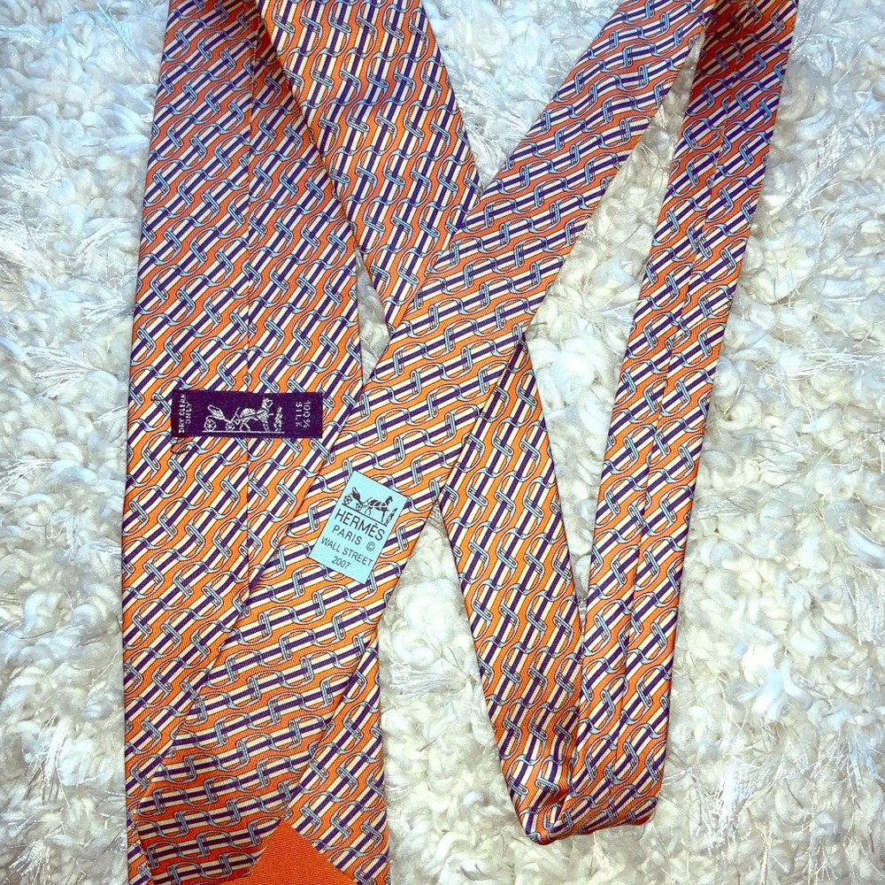 Hermès Orange Tie